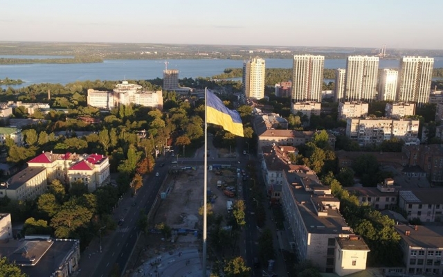 Патриотический Днепр: 72-метровый флагшток с флагом будет с подсветкой Фото № 0 Патриотический Днепр: 72-метровый флагшток с флагом будет с подсветкой Фото № 0