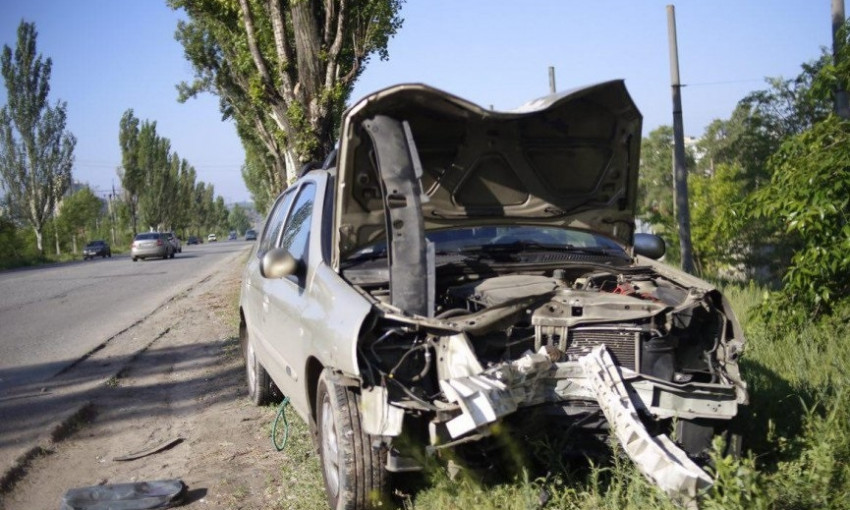 ДТП на Днепропетровщине: водитель уснул и протаранил дерево 