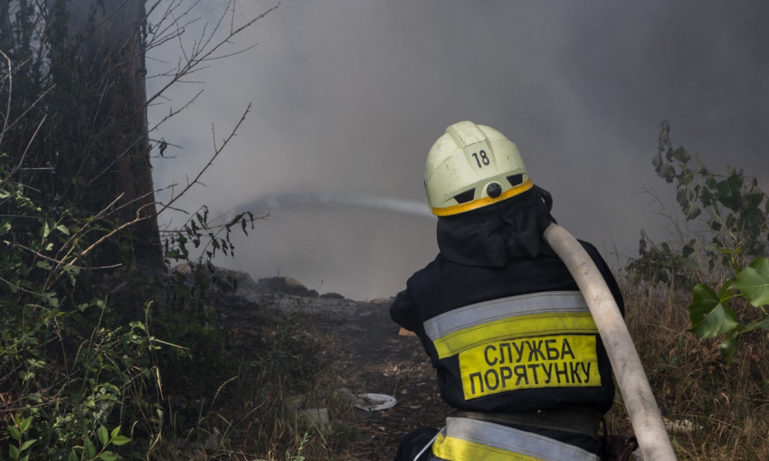 Пожар на Днепропетровщине: сотрудники ГСЧС тушили Куриловский лес