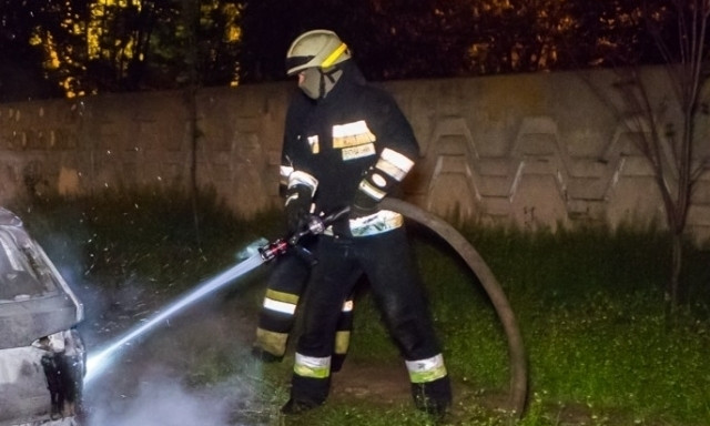 Пожар на Днепропетровщине: сотрудники ГСЧС тушили Mercedes 