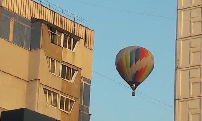 В Днепре над городом летал воздушный шар 
