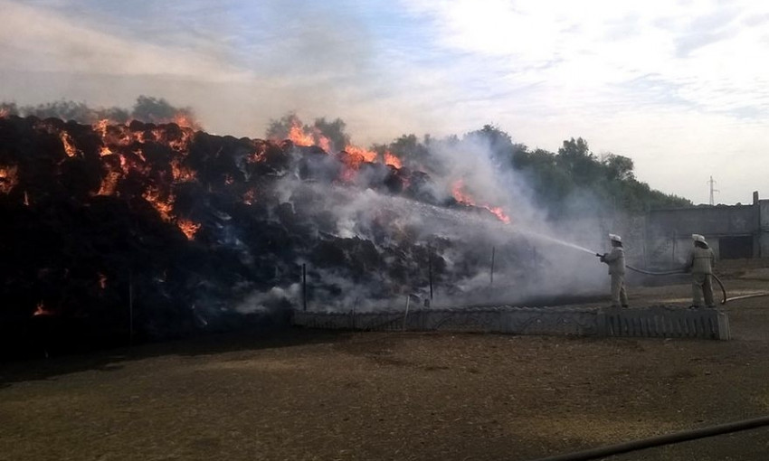 На Днепропетровщине сгорело 60 тонн сена 