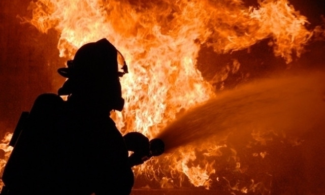 Пожар в Днепре: горело высотное здание на Победе