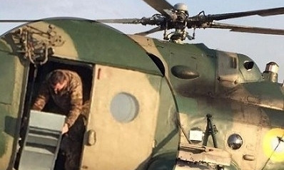В Днепр вертолетом доставили бойцов АТО