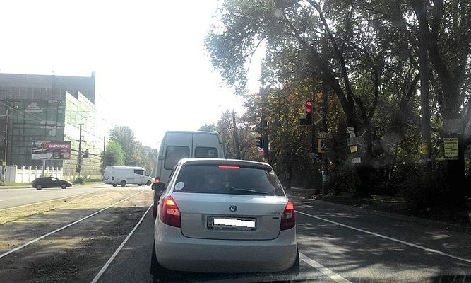 Жители Днепра не видят дорожных знаков из-за деревьев
